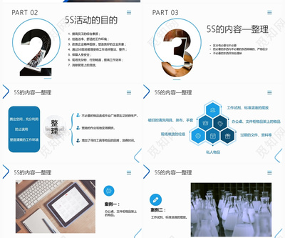 简约商务企业管理5S推行培训质量管理部实验室